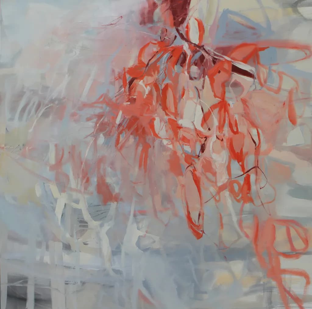 Whispers of Color: An Abstract Dance of Fluid Expression and Texture
