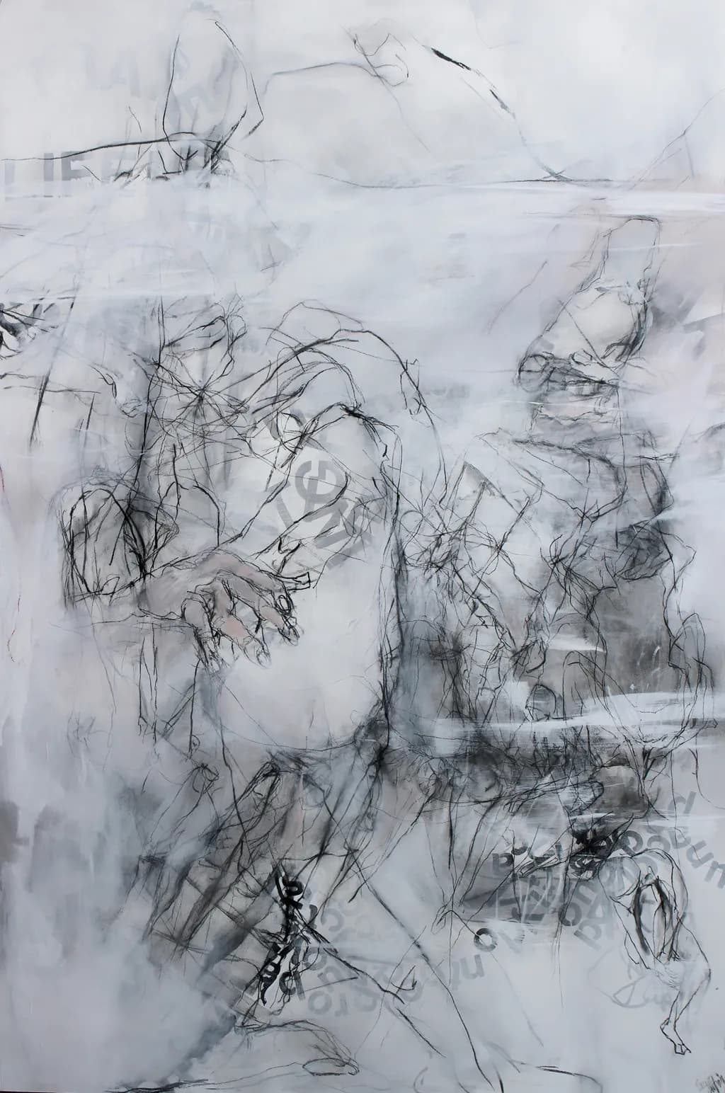 Ethereal Expressions: Monochrome Figures in Abstract Lines