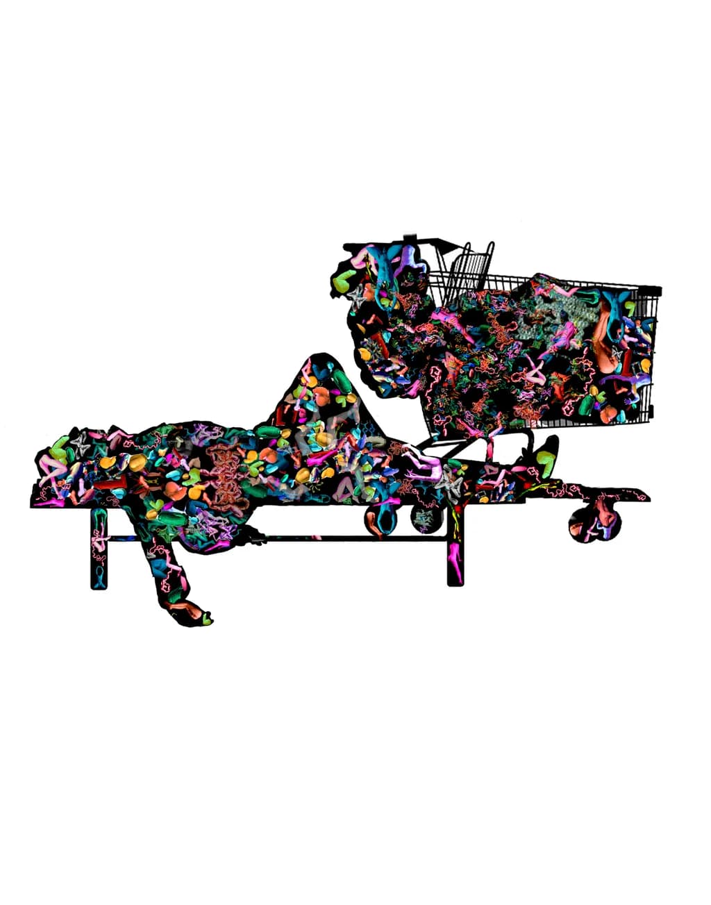 Whimsical Chaos: A Colorful Journey Through Abstract Playfulness