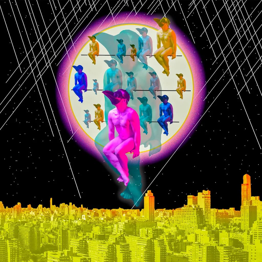 Cosmic Reflections: A Vibrant Journey Through Urban Dreams and Surrealism