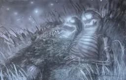 Skeleton Couple in the Grass