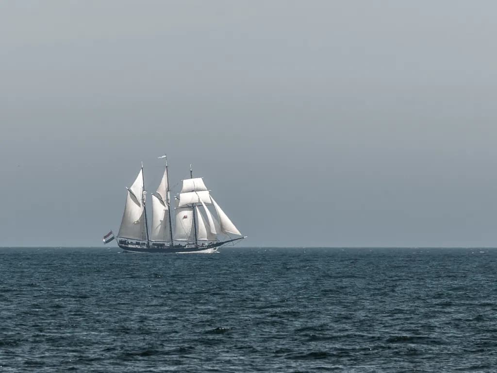 Topsail Schooner Oosterschelde on the North Sea