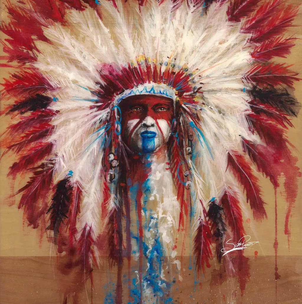 Vibrant Heritage: A Tribal Expression of Colorful Feathers and Identity