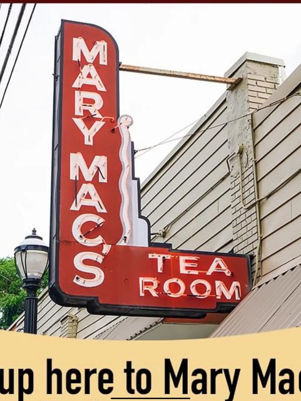 Vintage Neon Charm: Mary Mac's Tea Room Sign Artistry