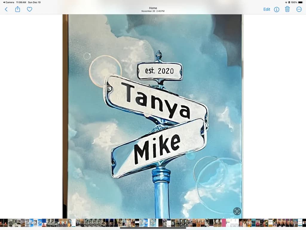 Whispers of Love: A Street Sign Tribute to Tanya and Mike, Established 2020