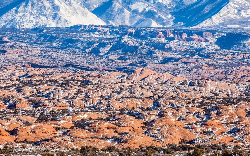 Snow-Dusted Desertscape