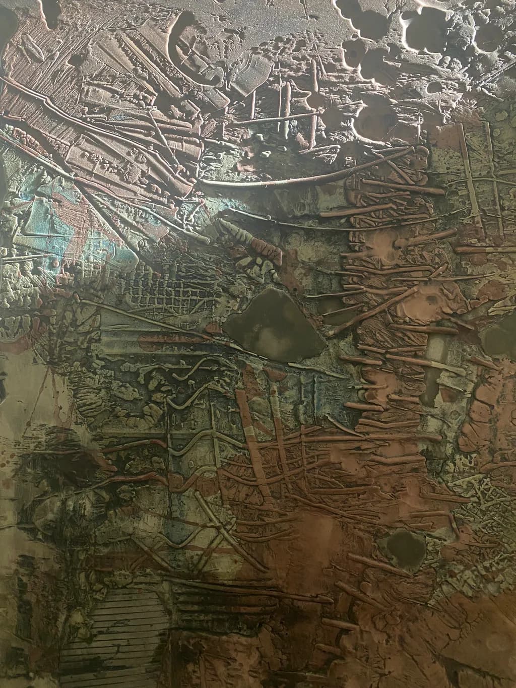 Ethereal Textures: A Journey Through Abstract Landscapes in Mixed Media