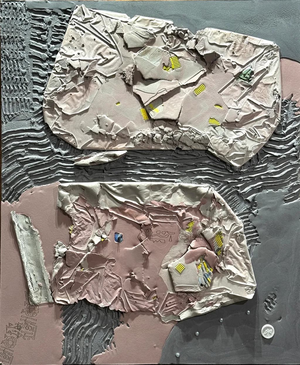 Textured Dreams: A Journey Through Abstract Landscapes in Mixed Media
