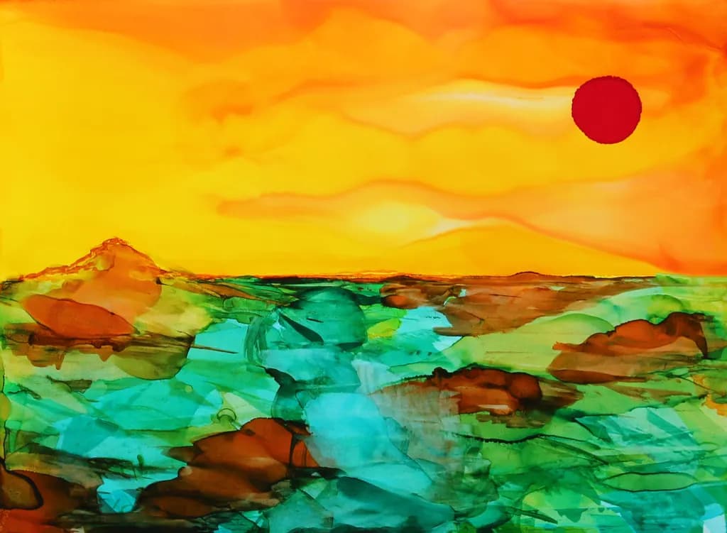 Vibrant Horizons: A Sunset Symphony in Colorful Landscapes