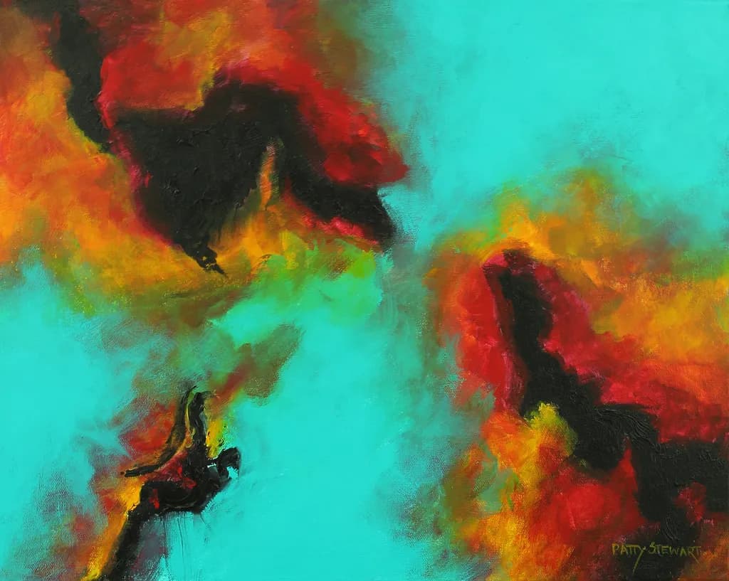 Vibrant Energies: An Abstract Dance of Color and Emotion