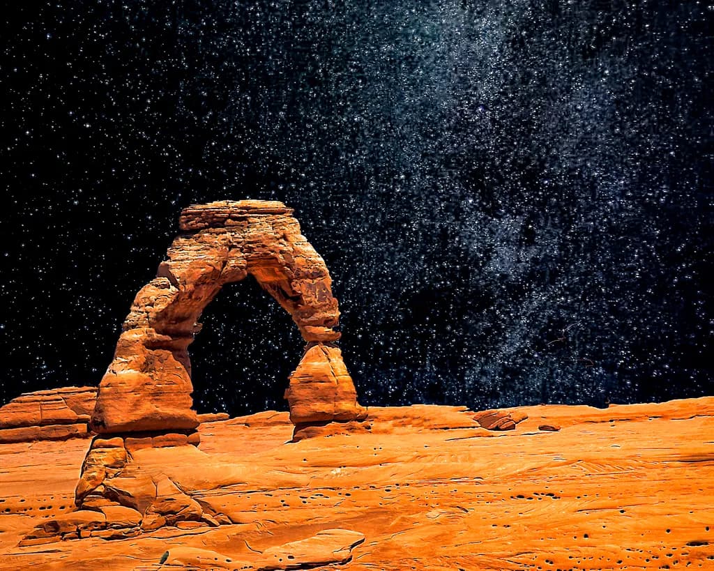Delicate Arch with Stars