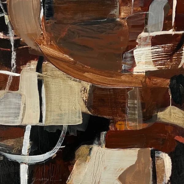 Abstract Harmony: A Dance of Earthy Tones and Textures in Contemporary Art