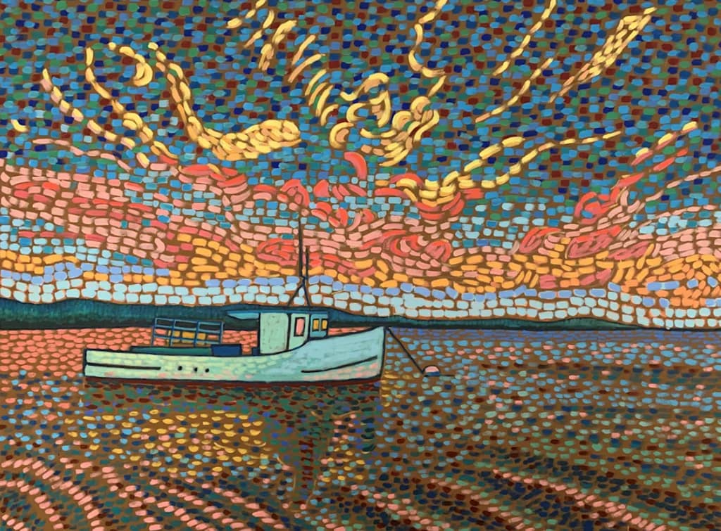 Whispers of the Sea: A Vibrant Sunset Over Tranquil Waters