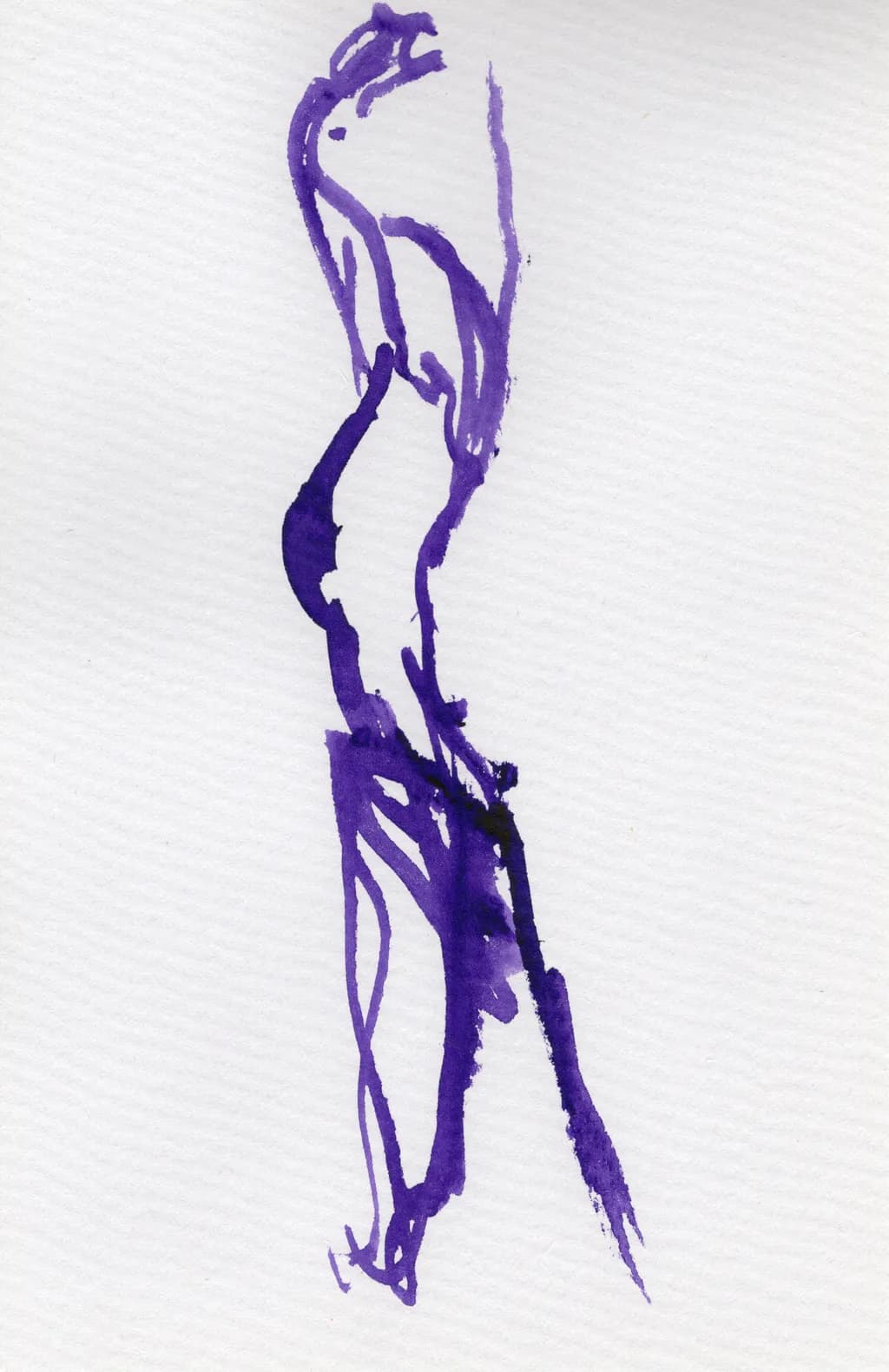 Elongated Violet | Gestural Form