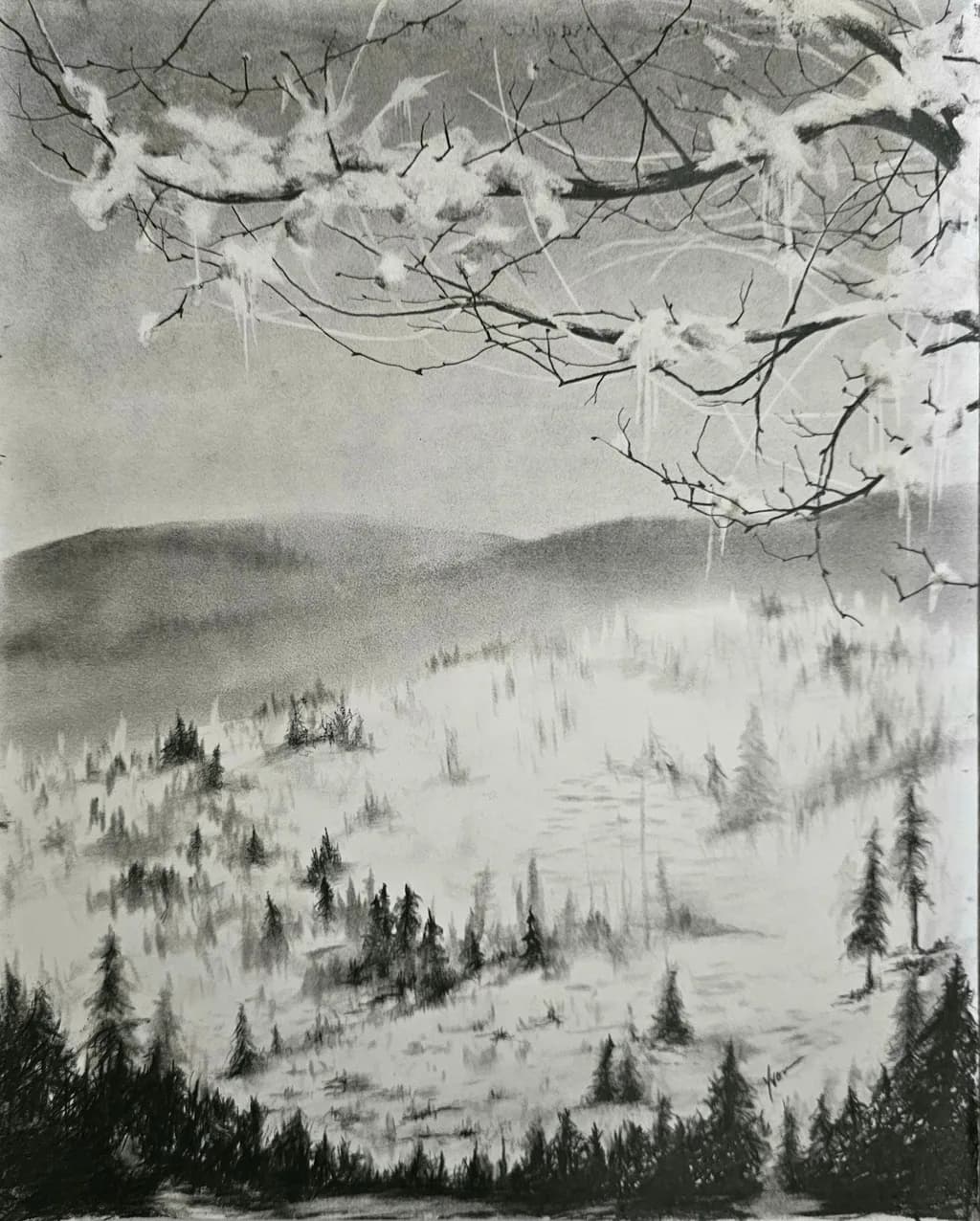 Snowy Spring Morning