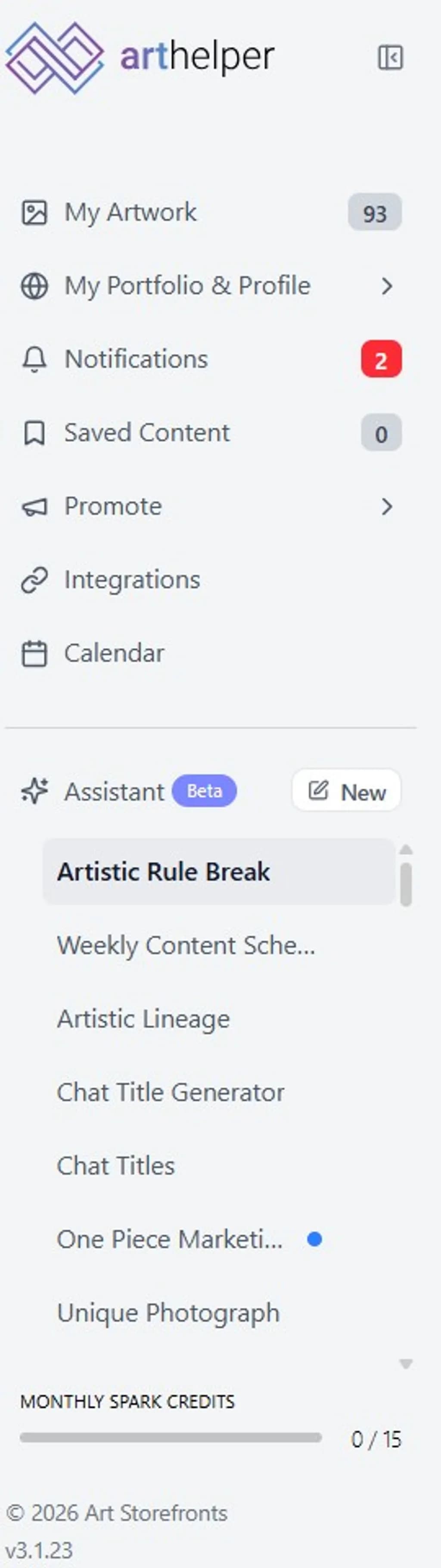 Left Sidebar Scene