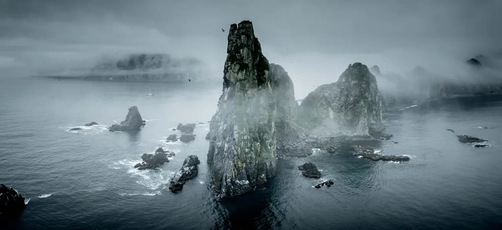 Misty Russia Seascape