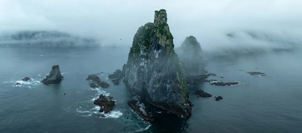 Misty Sea Stacks, Russia