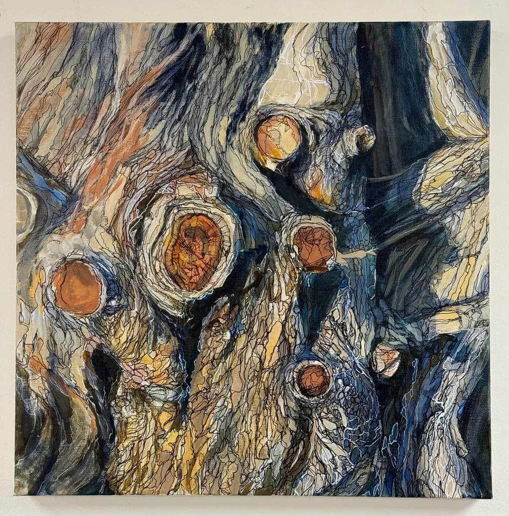 Whispers of Nature: An Abstract Exploration of Wood Grain and Color
