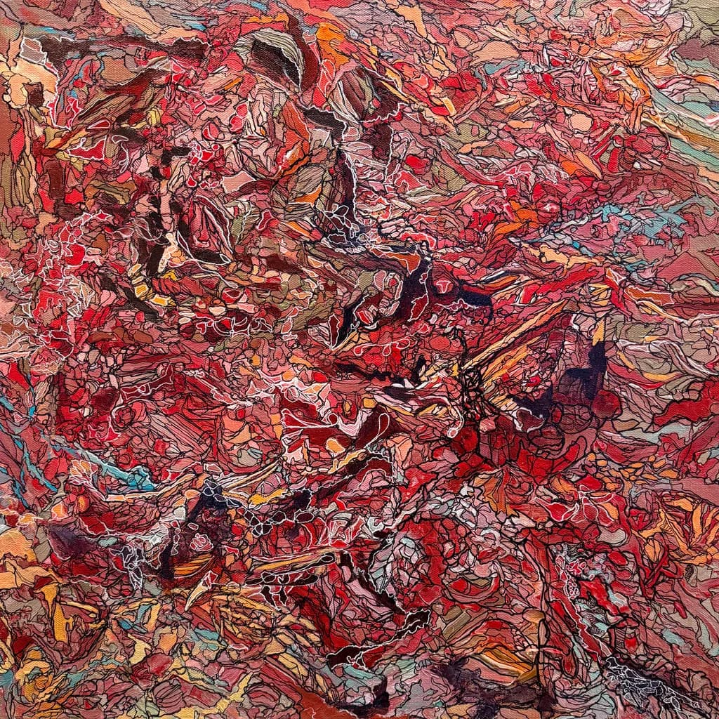 Crimson Whirlwind: A Tapestry of Emotion and Color