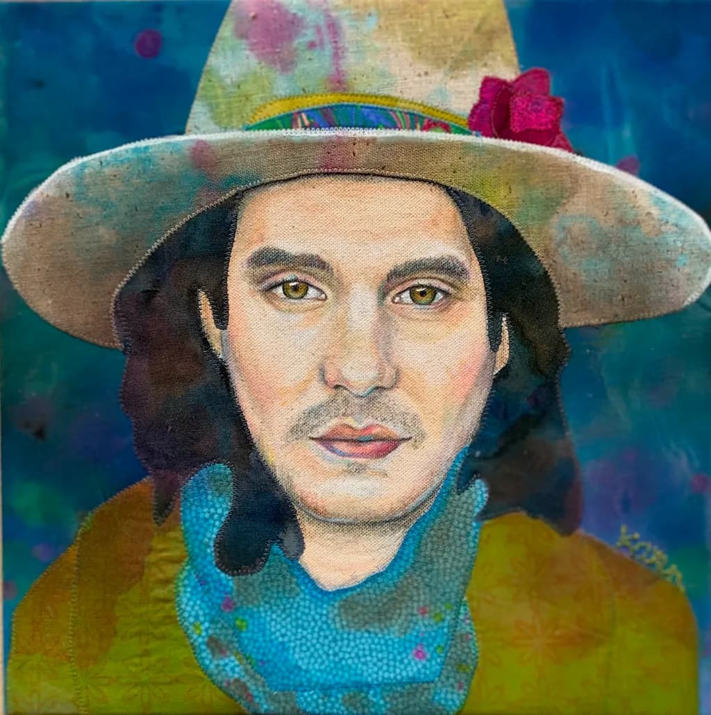 Colorful Bohemian Portrait: A Groovy Expression of Love and Light