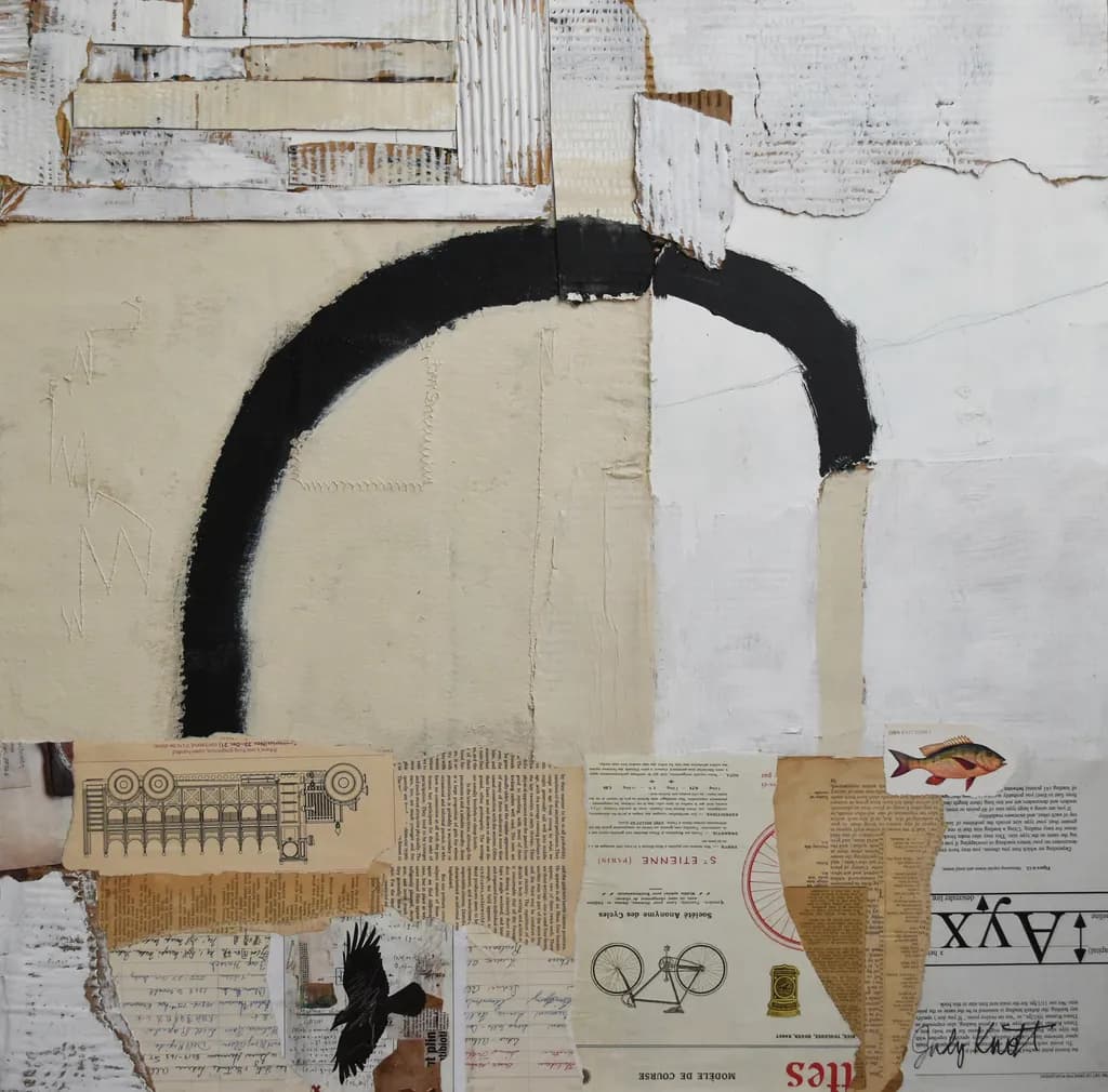 Whispers of the Past: A Mixed Media Journey Through Time and Texture