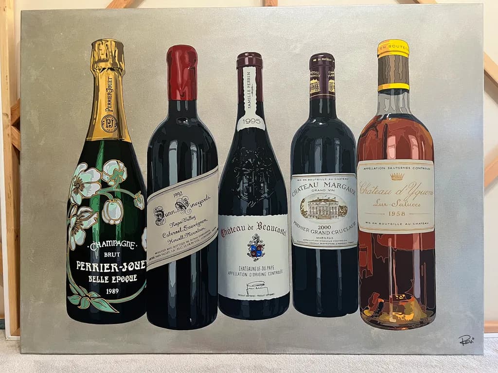 Vintage Elegance: A Celebration of Iconic Wines and Champagne Bottles