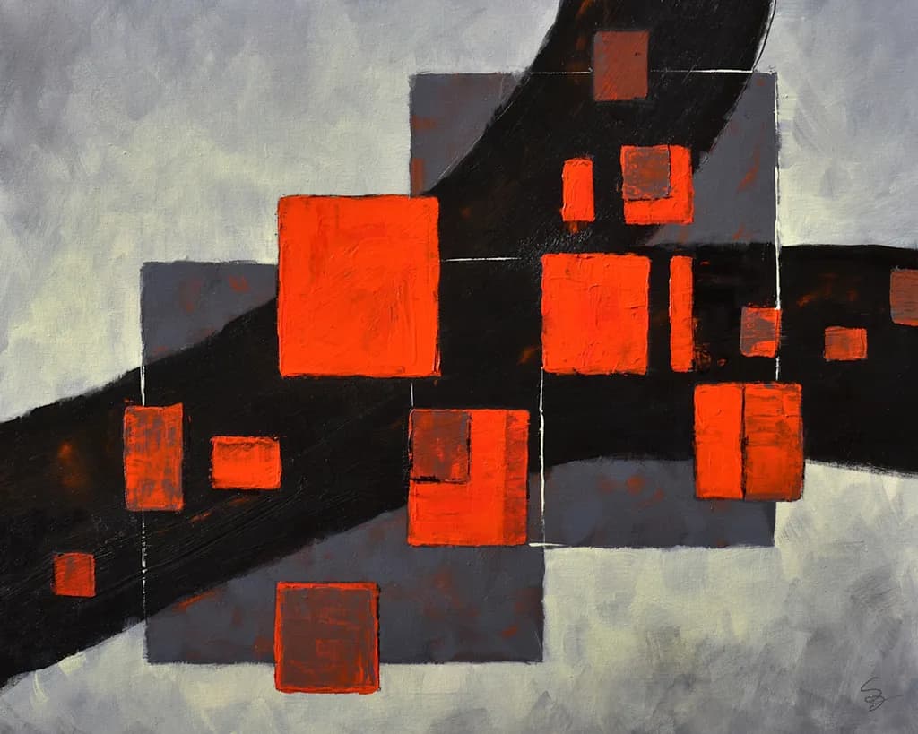 Red Squares on a Path