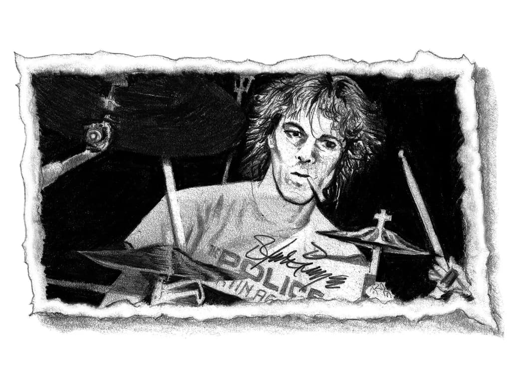 Rhythmic Reverie: A Portrait of Passionate Drumming in Monochrome