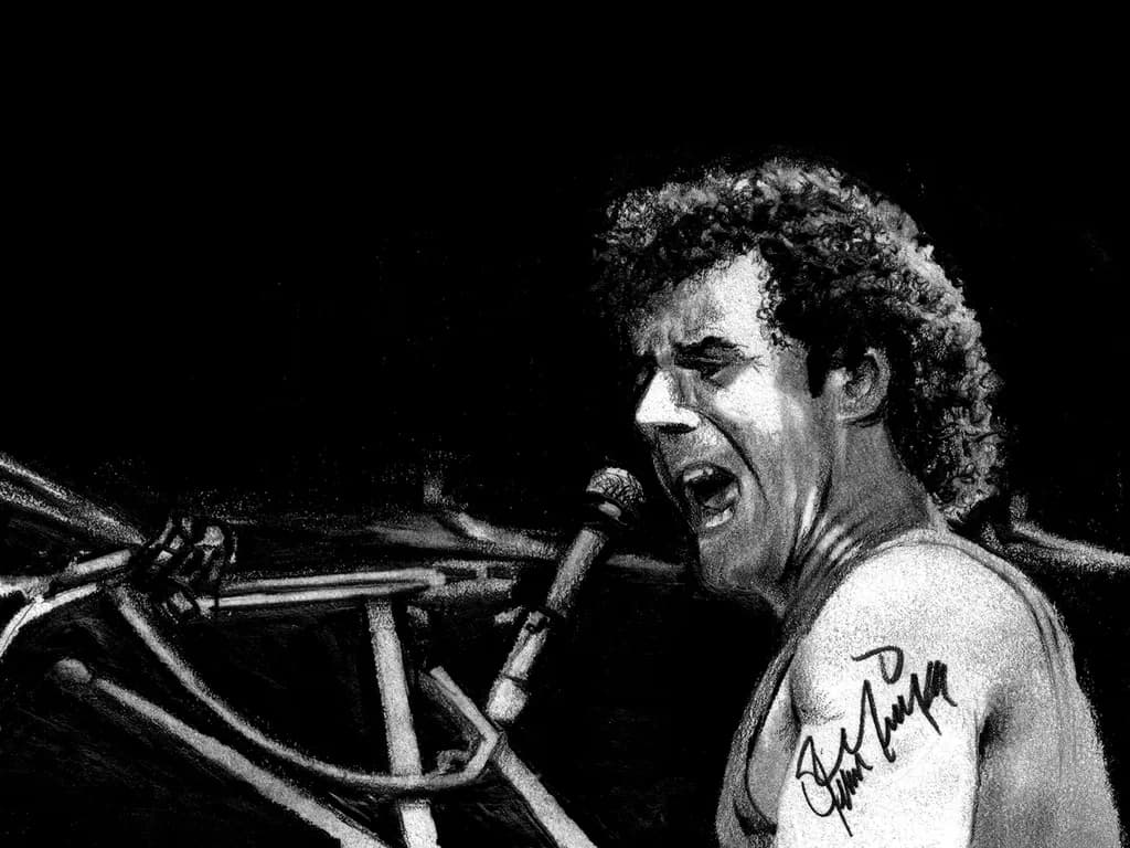 Echoes of Passion: A Black-and-White Tribute to the Soulful Singer's Performance