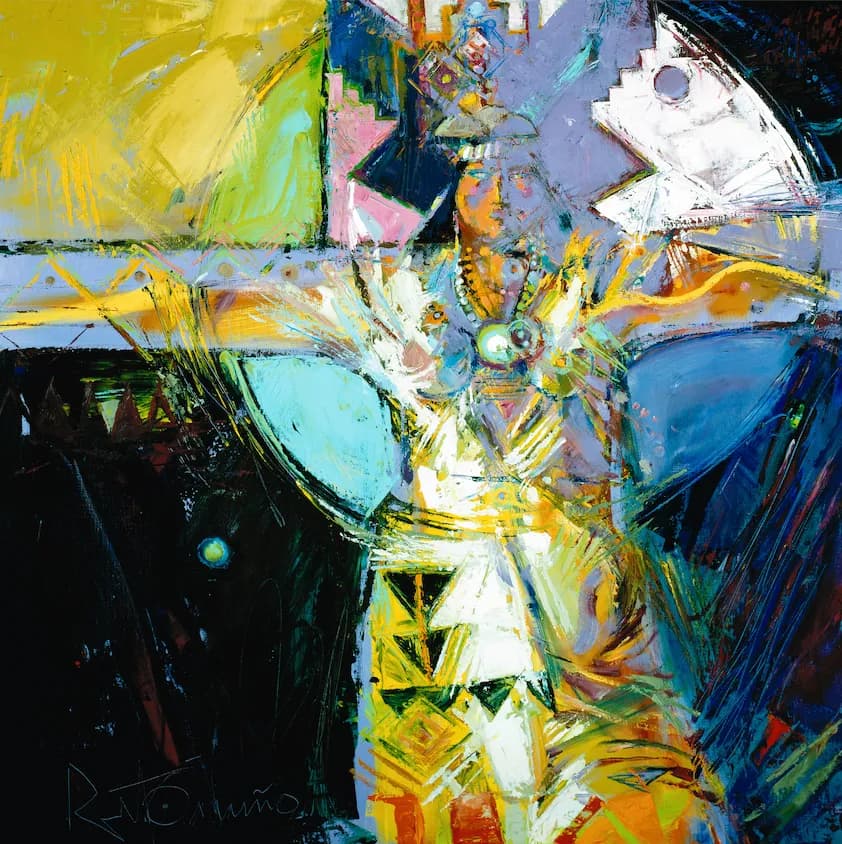 Radiant Echoes: A Dance of Color and Form in Abstract Expressionism