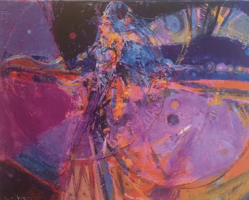 Whispers of Color: A Dance Through the Abstract Cosmos