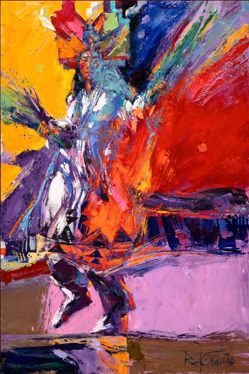 Vibrant Echoes of Heritage: A Dance Through Color and Emotion