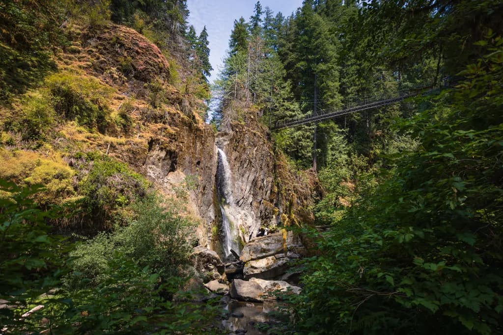 Whispers of the Cascade: A Serene Waterfall Embraced by Nature's Greenery