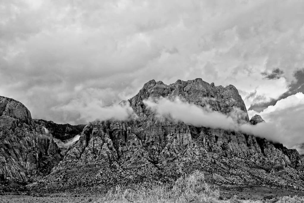 Whispers of the Mountains: A Monochrome Journey Through Nature's Majesty