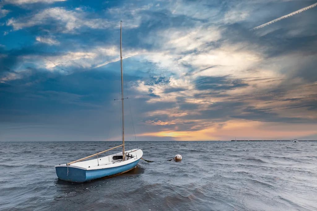 Alone Boat on Water
