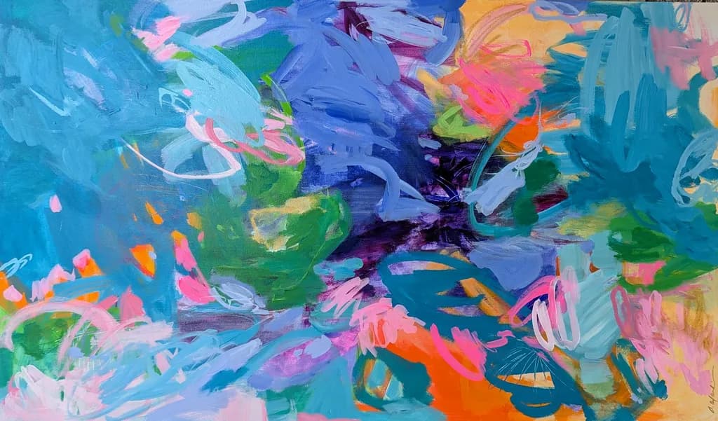 Vibrant Whirlwind: A Dance of Color and Emotion