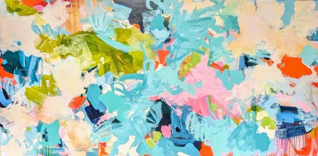 Vibrant Whispers: A Playful Dance of Color and Texture in Abstract Art