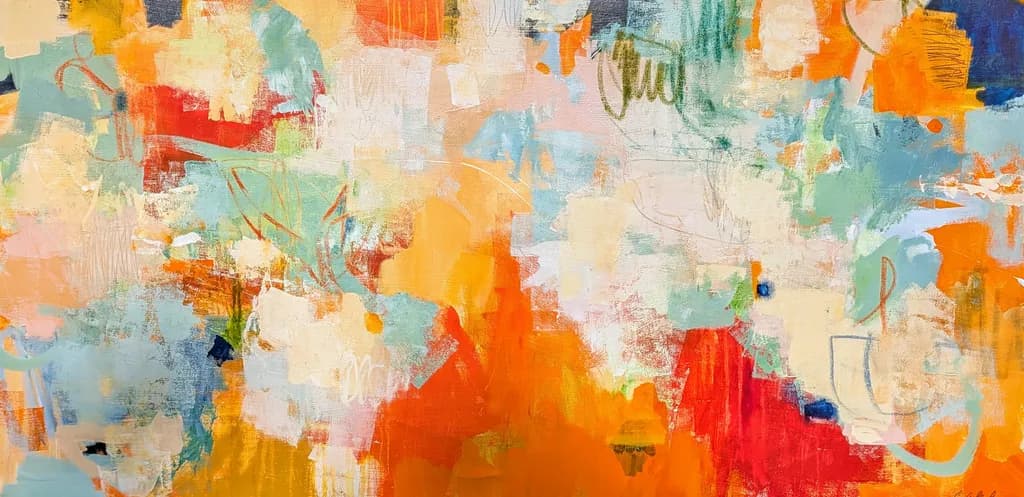 Vibrant Whispers: A Dance of Color and Emotion in Abstract Expressionism