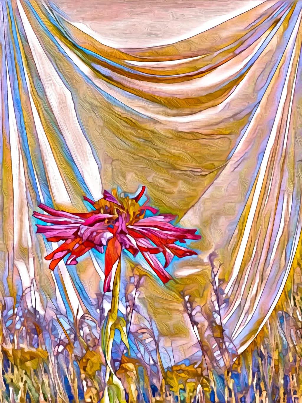 Floral Drapery