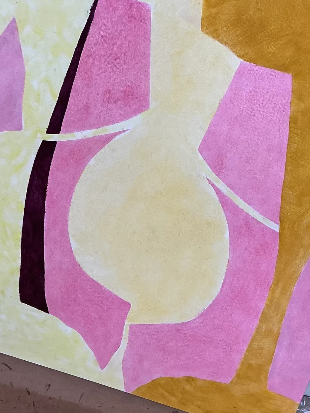 Whispers of Color: A Harmonious Dance of Pink and Gold in Abstract Form
