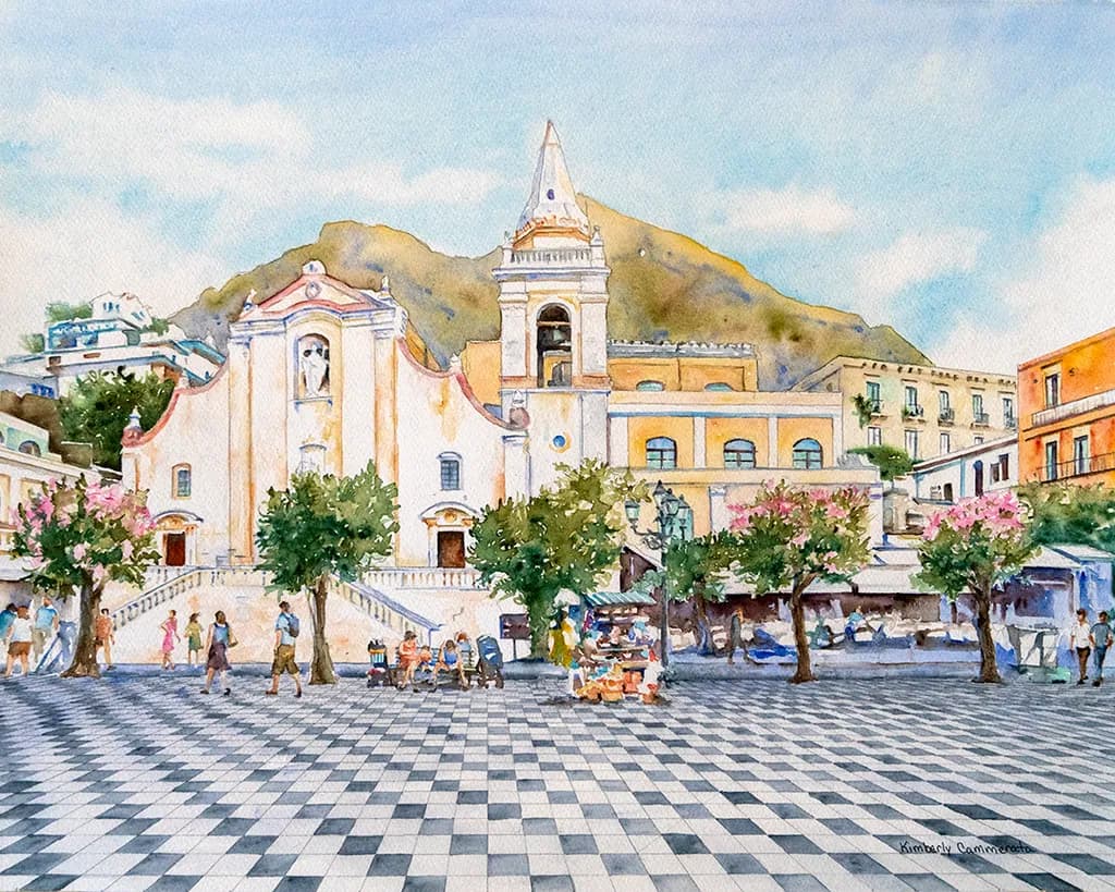 La Piazza IX Aprile, Taormina