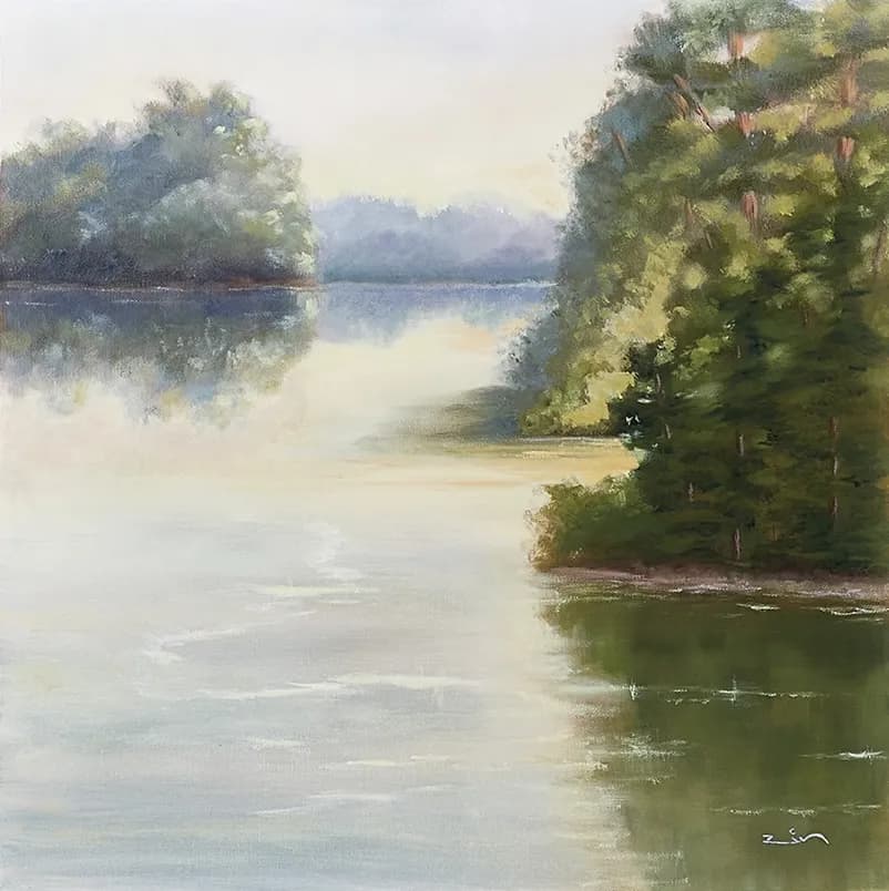 Whispers of Serenity: A Tranquil Reflection on Nature's Canvas