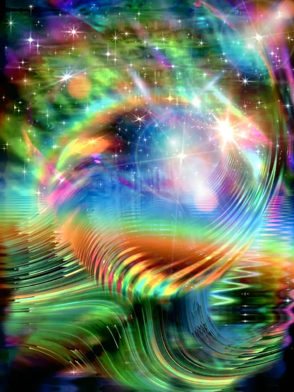 Celestial Symphony: A Vibrant Dance of Light and Color in Cosmic Harmony