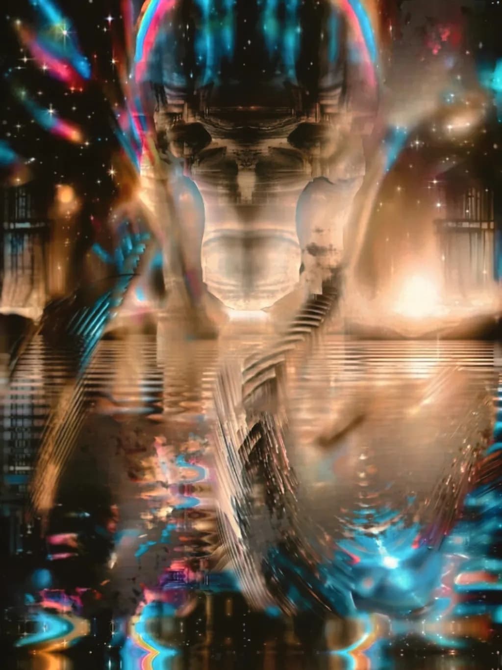 Ethereal Reflections: A Surreal Journey Through Cosmic Vibrance