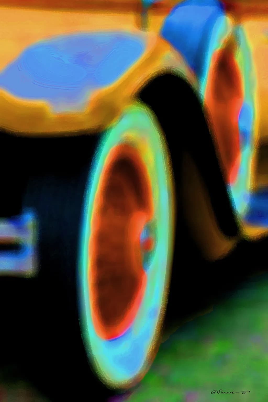 Vibrant Motion: A Colorful Abstract of Speed and Energy