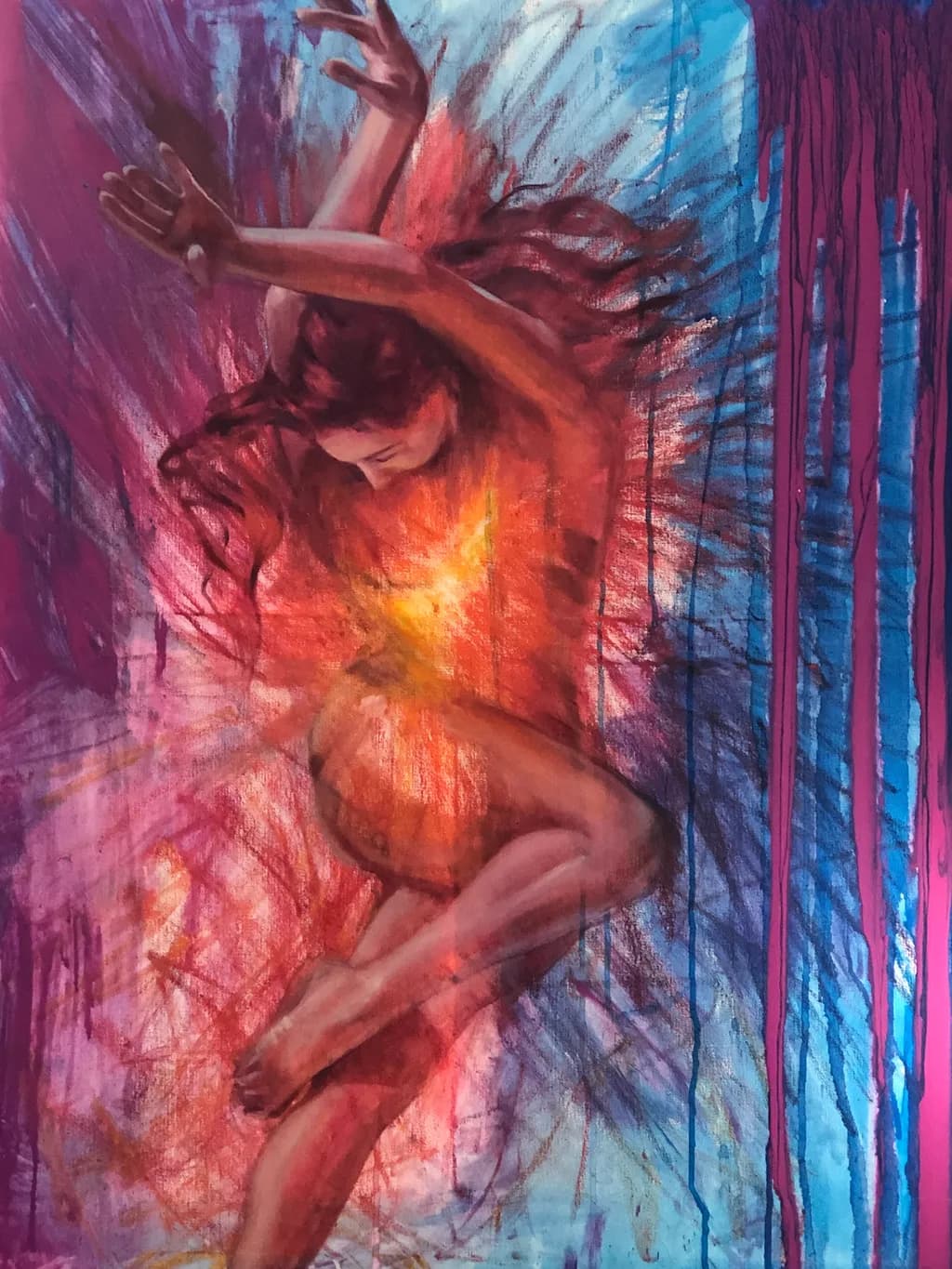 Ethereal Dance of Fire and Color: A Journey Through Emotion and Movement
