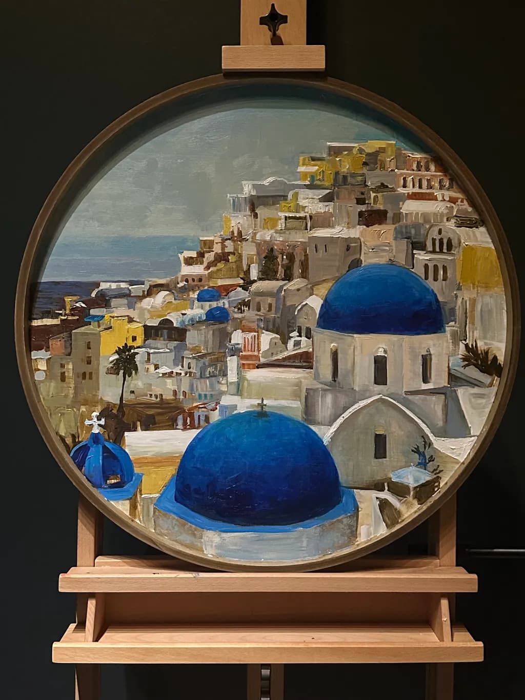 Whispers of Santorini: A Coastal Dreamscape in Blue and White