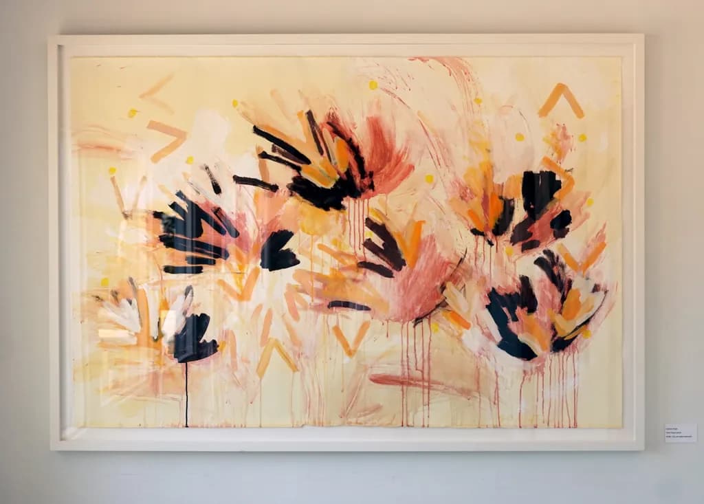 Whispers of Bloom: An Abstract Floral Symphony in Warm Hues