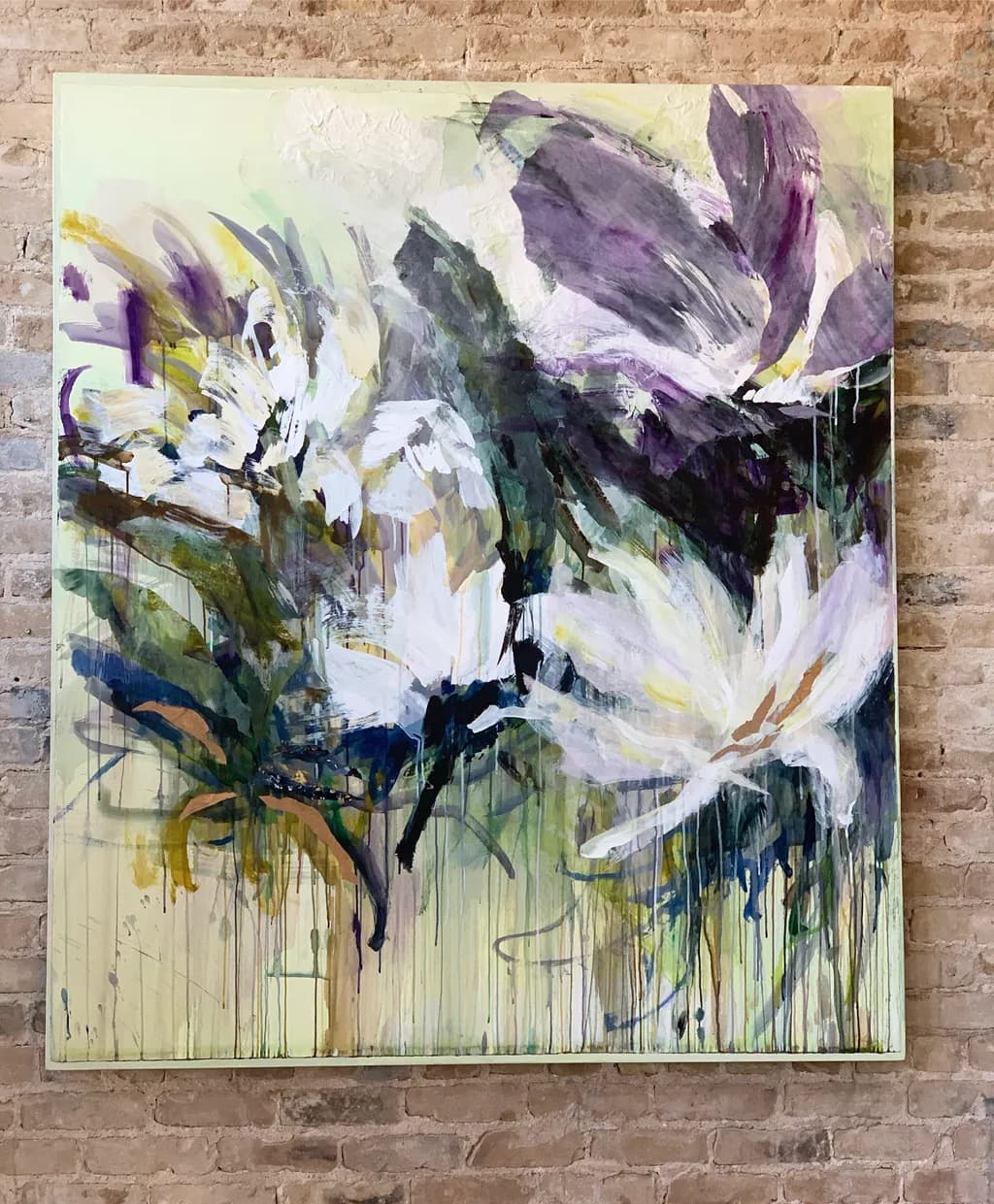 Whispers of Color: An Abstract Floral Symphony in Modern Expressionism